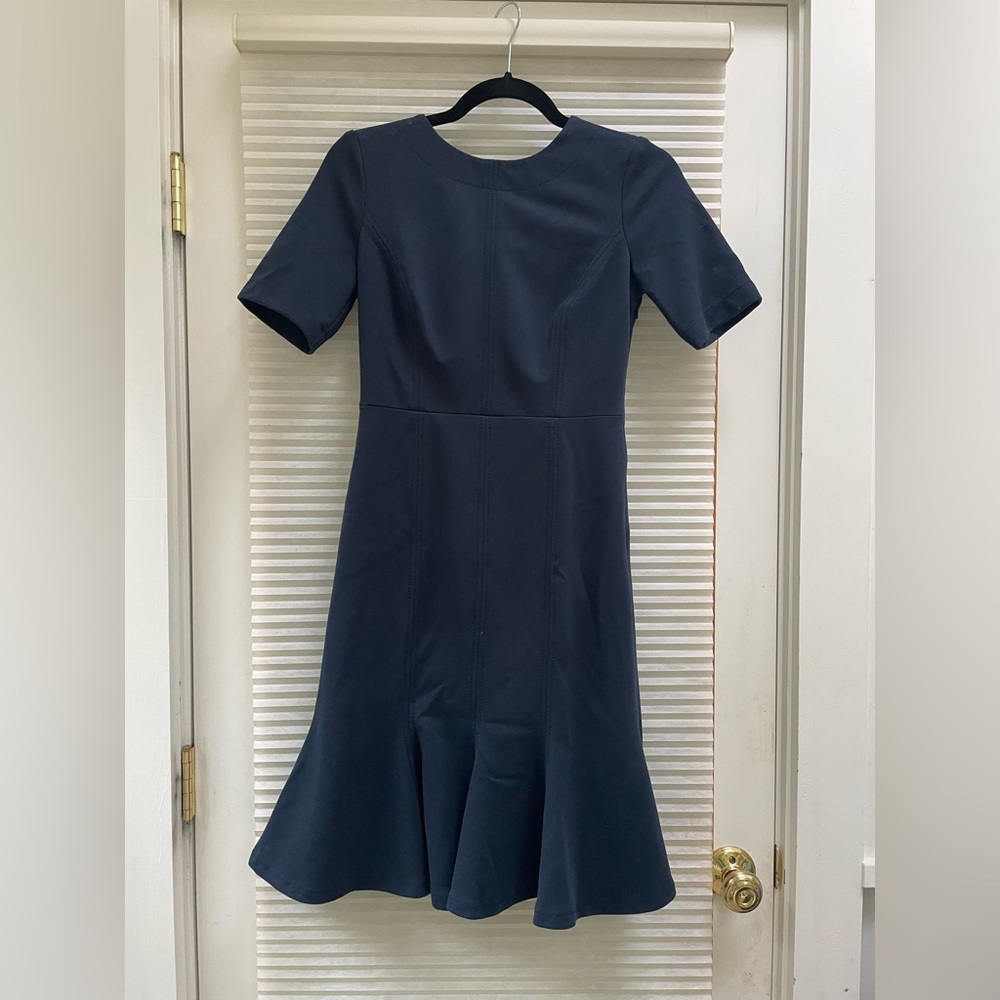 Banana Republic navy twill peplum dress size 0